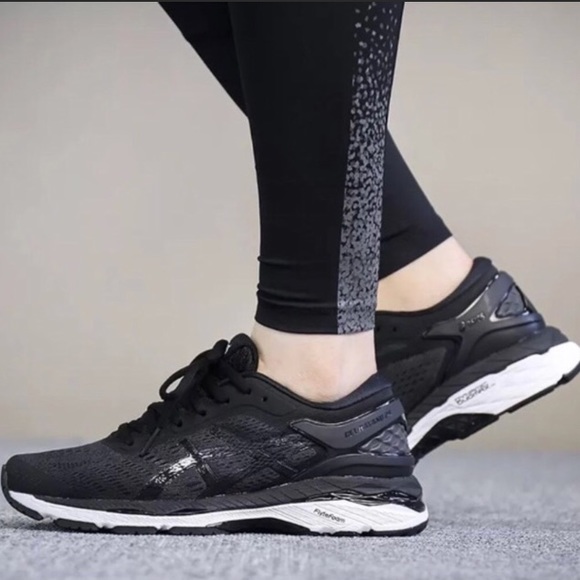 asics gel kayano 24 black phantom white